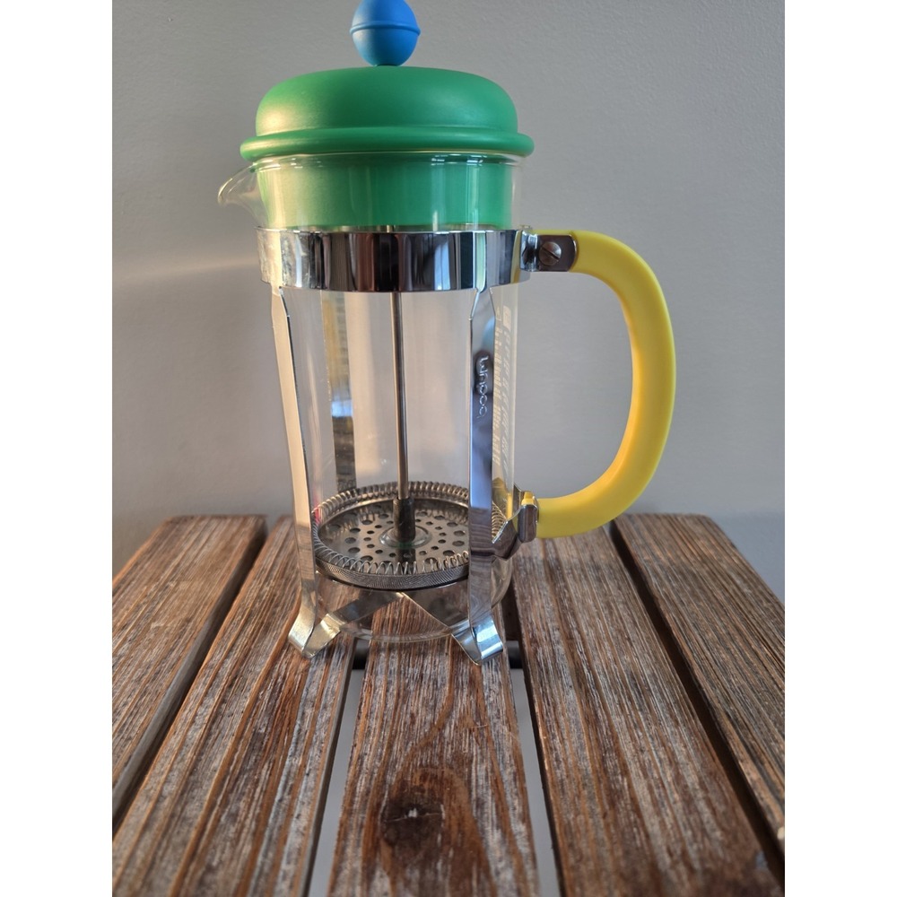 Bodum Limited Edition 70 Anniver Yellow Green Blue Coffee French Press 2014 New